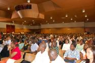 Strathmore students and staff at a function in the auditorium
