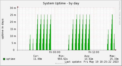 Uptime of the guest system
