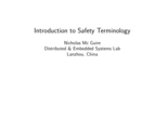 Introduction to Safety Terminology by Nicholas Mc Guire, Distributed & Embedded Systems Lab, Lanzhou, China