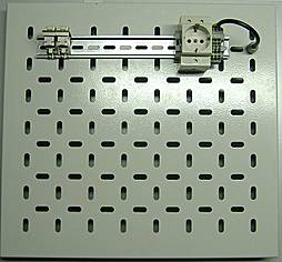 One of the maximum eight board slots of the OSADL test rack (top view)