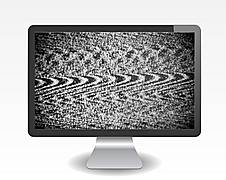 Scrambled monitor screen